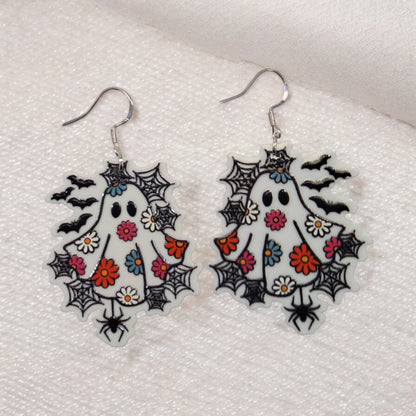 Flowery Ghost Earrings - Premium  from Uniquely Holt - Just £4.99! Shop now at Uniquely Holt
