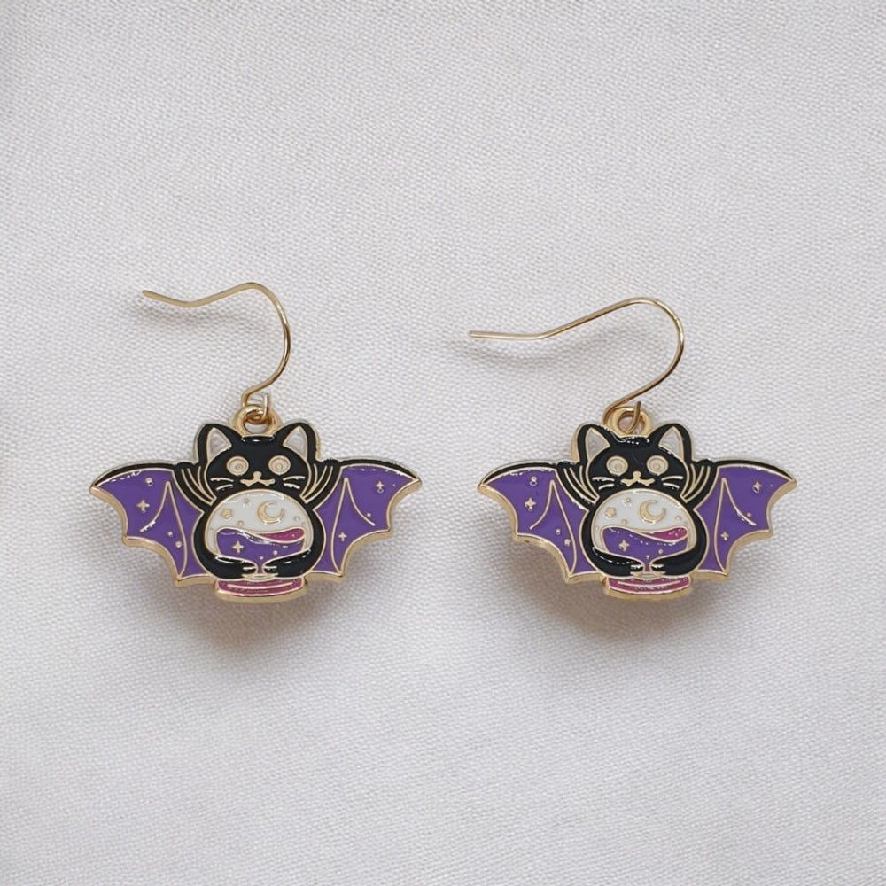 Mystic Bat Dangly Earrings - Premium  from Uniquely Holt - Just £4.99! Shop now at Uniquely Holt