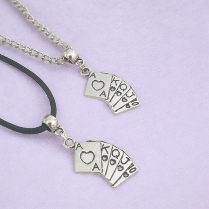 Playing Card Charm Necklace Silver Plated Or Waxed Cord Variable Lengths, Gift Packaged - Premium  from Etsy - Just £5.49! Shop now at Uniquely Holt