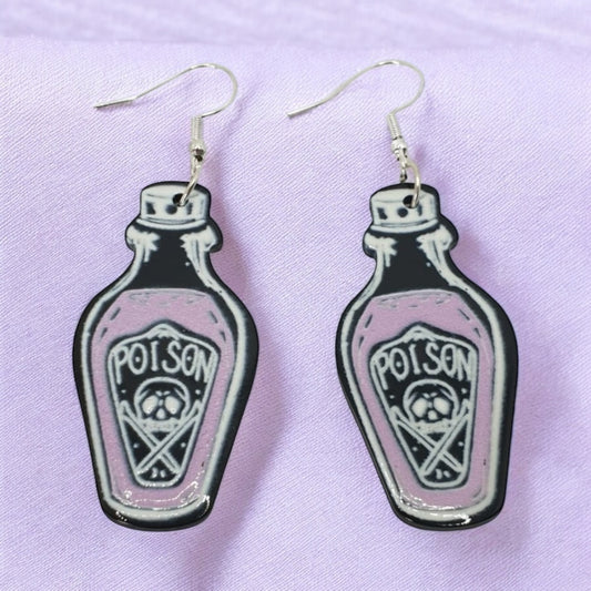 Poison Potion Dangly Earrings - Premium  from Uniquely Holt - Just £4.99! Shop now at Uniquely Holt