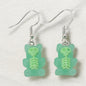Skeleton Gummy Bear Dangly Earrings - Premium  from Uniquely Holt - Just £4.99! Shop now at Uniquely Holt
