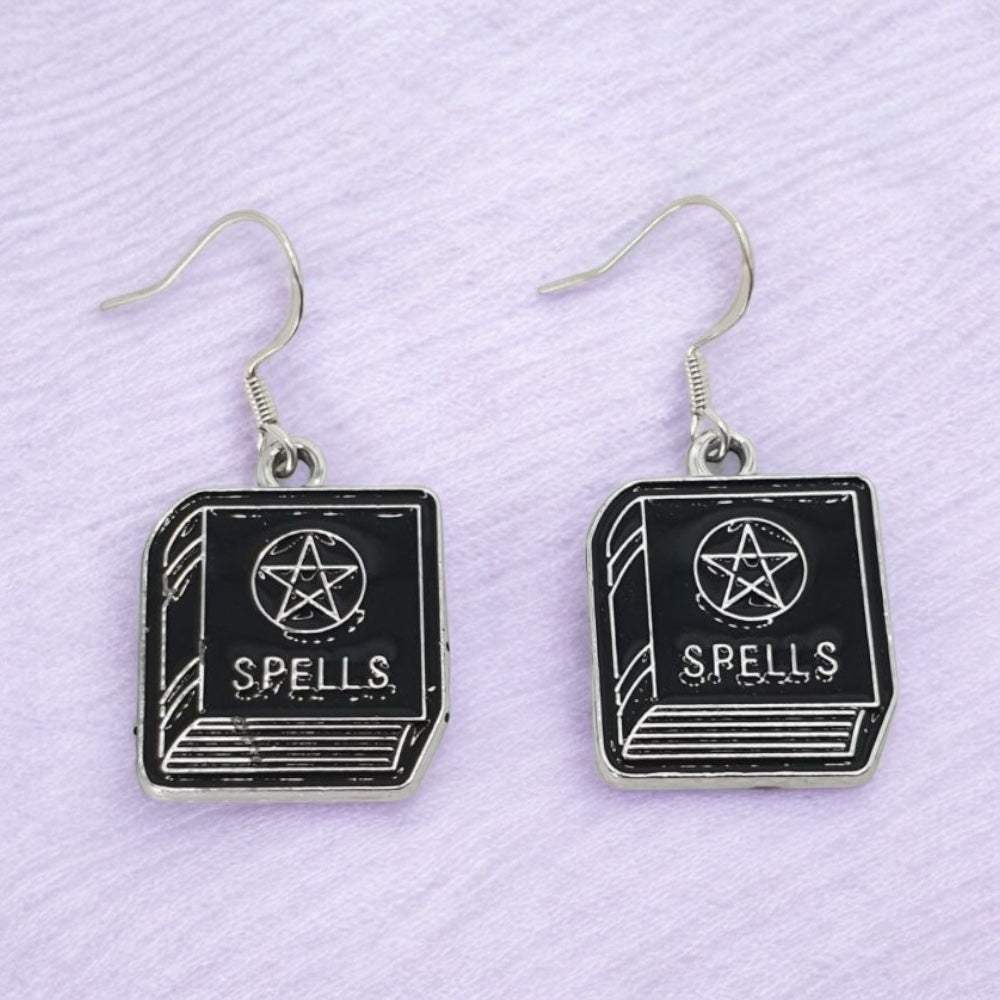Spell Book Dangly Charm Earrings - Premium  from Uniquely Holt - Just £4.99! Shop now at Uniquely Holt