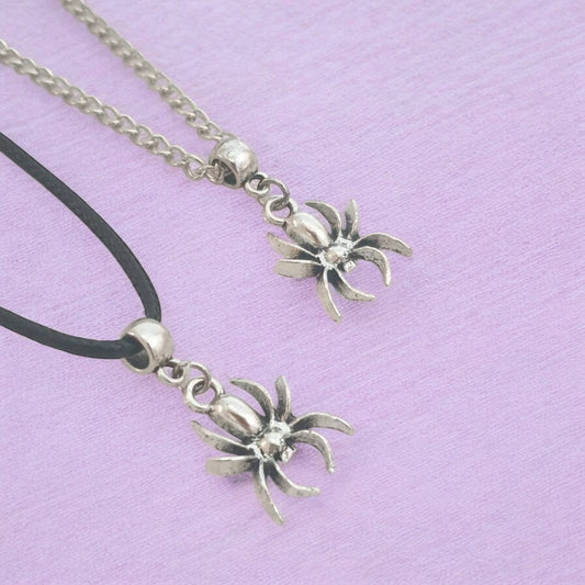 Spider Charm Necklace Silver Plated Or Waxed Cord Variable Lengths, Gift Packaged, Spooky Halloween Gift - Premium  from Etsy - Just £5.49! Shop now at Uniquely Holt