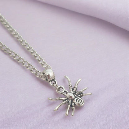 Spider Charm Necklace Silver Plated Or Waxed Cord Variable Lengths, Gift Packaged, Spooky Halloween Gift - Premium  from Etsy - Just £5.49! Shop now at Uniquely Holt