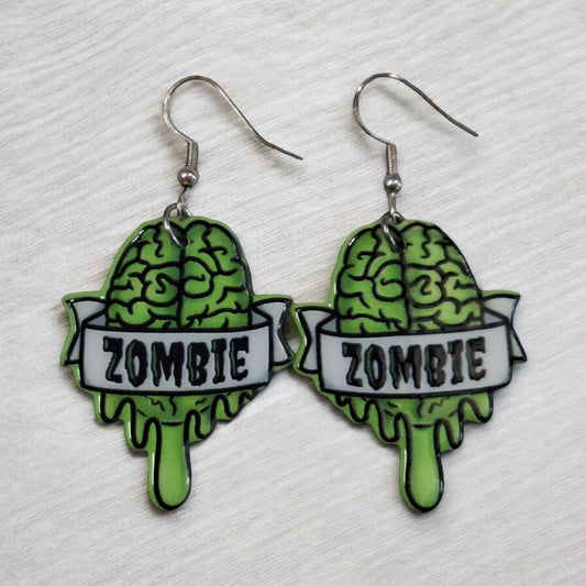 Zombie Brain Earrings - Premium  from Uniquely Holt - Just £4.99! Shop now at Uniquely Holt