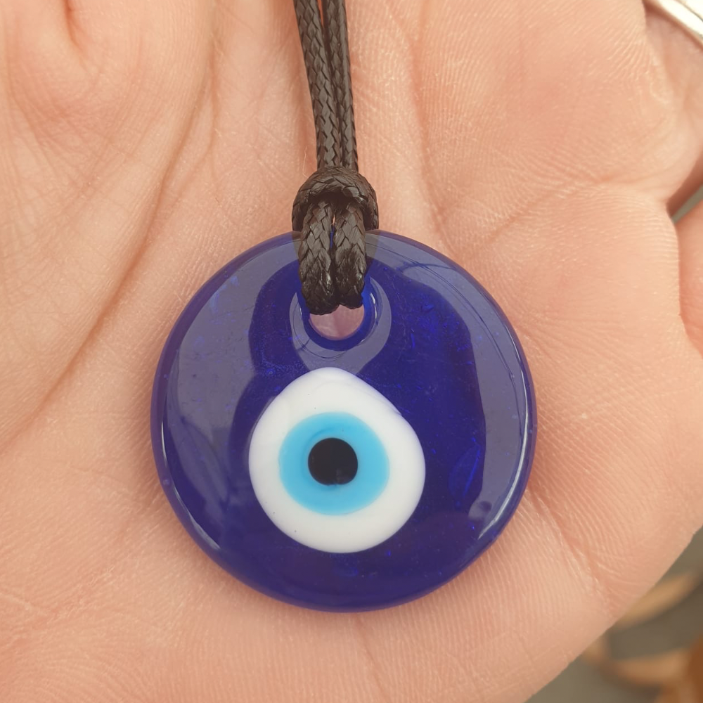 Glass Evil Eye Necklace - Premium  from Uniquely Holt - Just £5! Shop now at 
