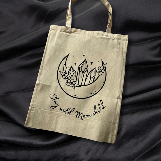 “Stay wild Moon child” Tote Bag - Premium  from Uniquely Holt - Just £10.00! Shop now at Uniquely Holt