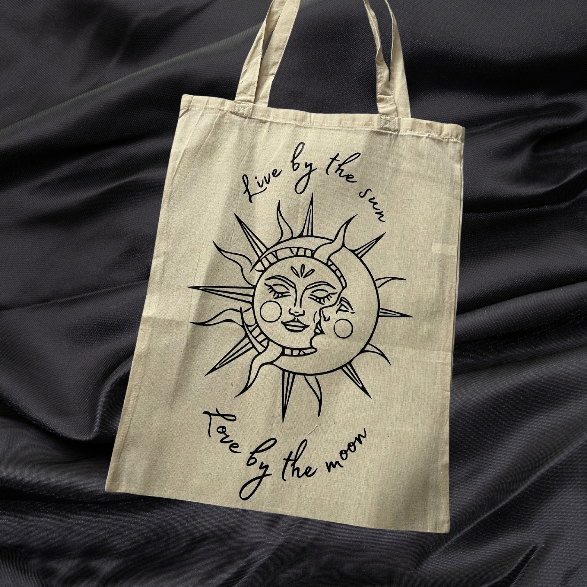 “Live By The Sun - Love By The Moon” - Tote Bag - Premium  from Uniquely Holt - Just £10.00! Shop now at Uniquely Holt