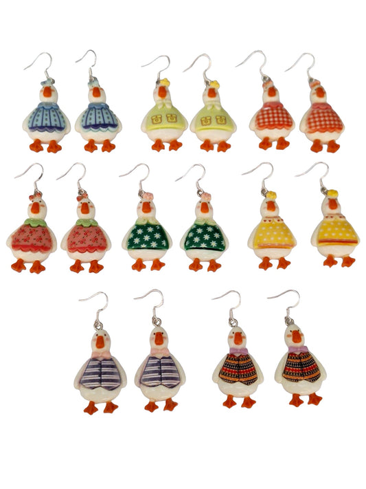 Novelty Goose Dangly Earrings - Premium  from Uniquely Holt - Just £4.99! Shop now at Uniquely Holt