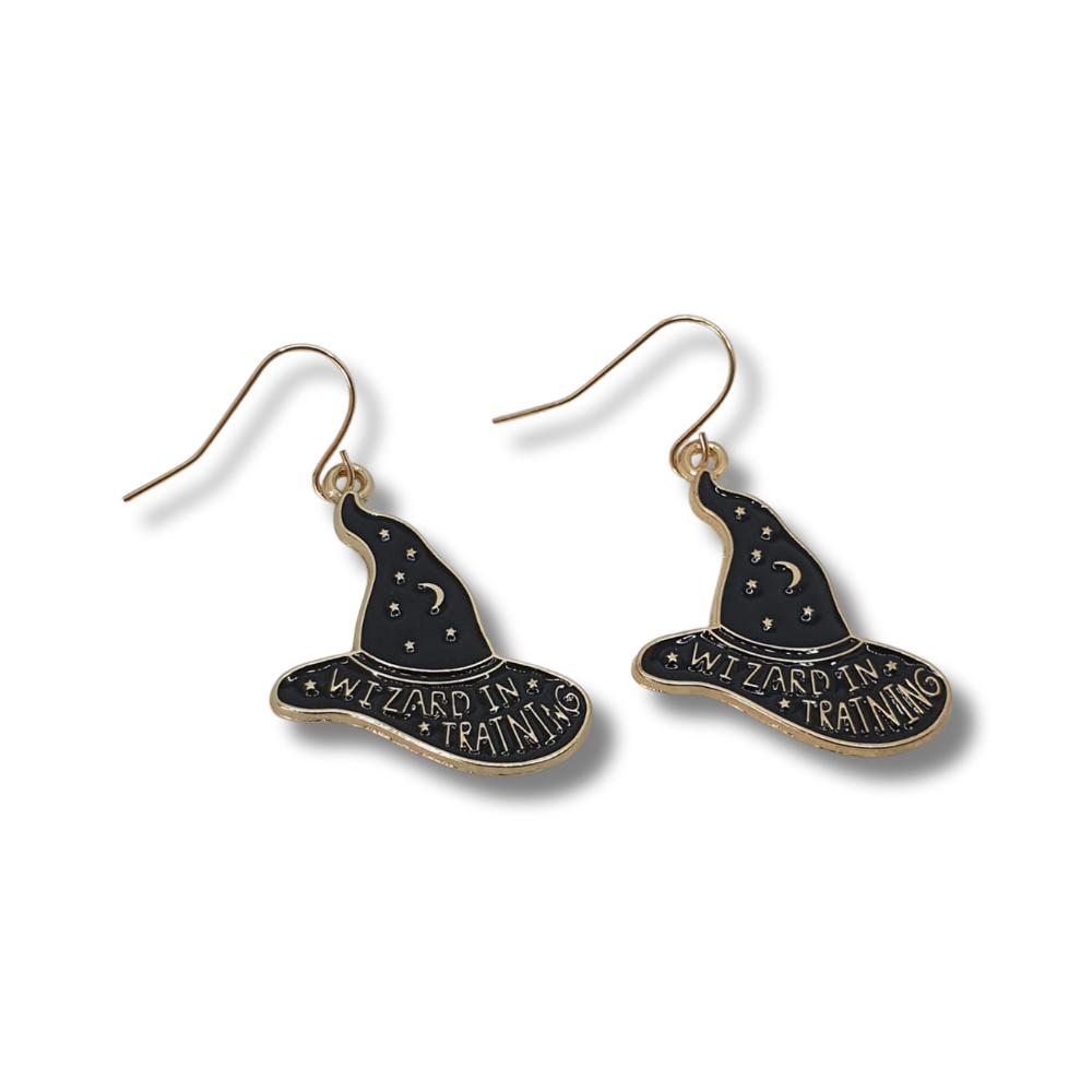 Wizard In Training Dangly Witch Hat Earrings - Premium  from Uniquely Holt - Just £4.99! Shop now at Uniquely Holt