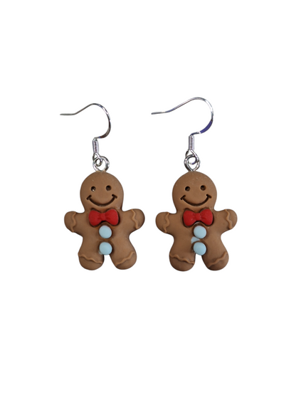 Gingerbread Man Dangly Charm Earrings In Gift Bag, Winter, Christmas, Gifts For Her - Premium  from Etsy - Just £4.99! Shop now at Uniquely Holt