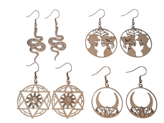 Dangly Stainless Steel Charm Earrings Various Styles - Premium  from Uniquely Holt - Just £4.99! Shop now at Uniquely Holt