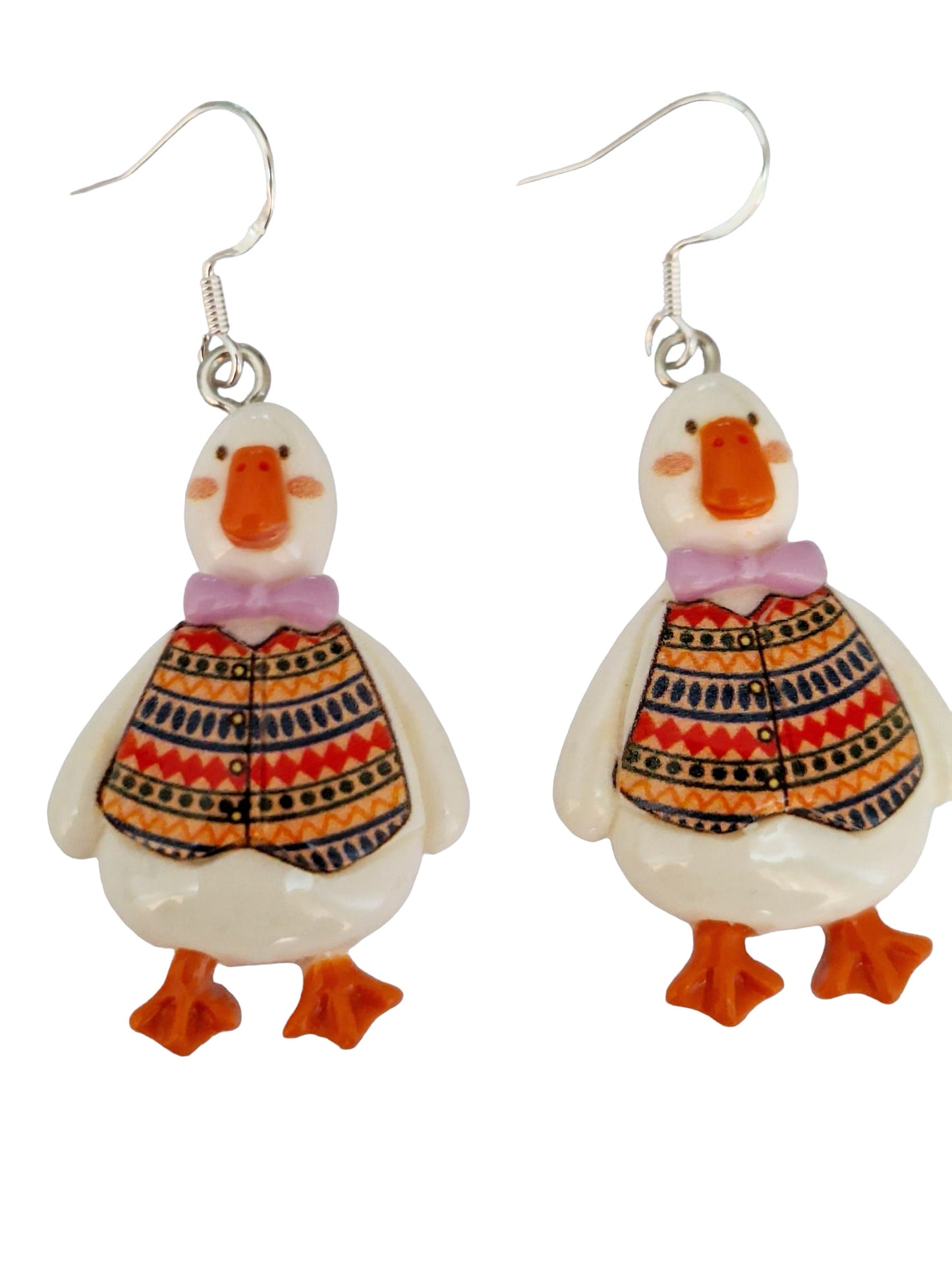 Novelty Goose Dangly Earrings - Premium  from Uniquely Holt - Just £4.99! Shop now at Uniquely Holt