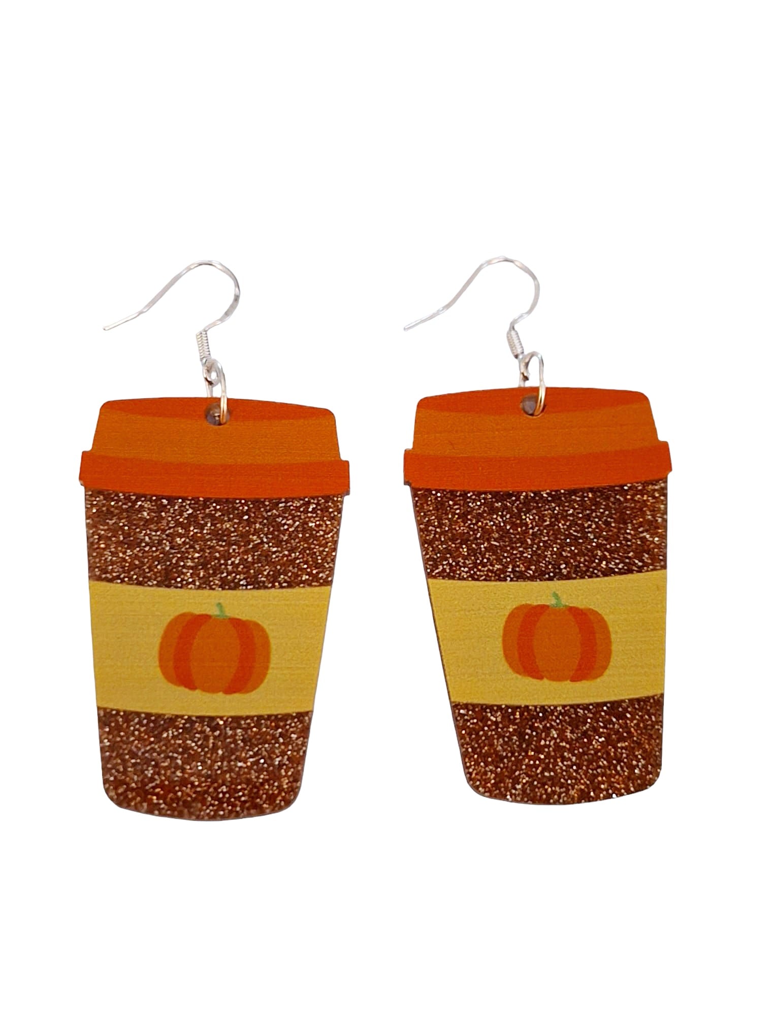 Pumpkin Spice Latte Dangly Earrings - Premium  from Uniquely Holt - Just £4.99! Shop now at Uniquely Holt