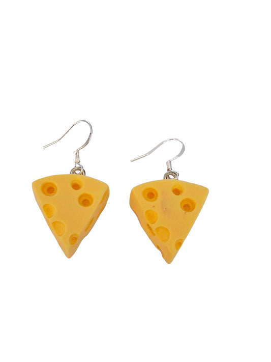 Novelty Cheese Dangly Earrings - Premium  from Uniquely Holt - Just £4.99! Shop now at Uniquely Holt