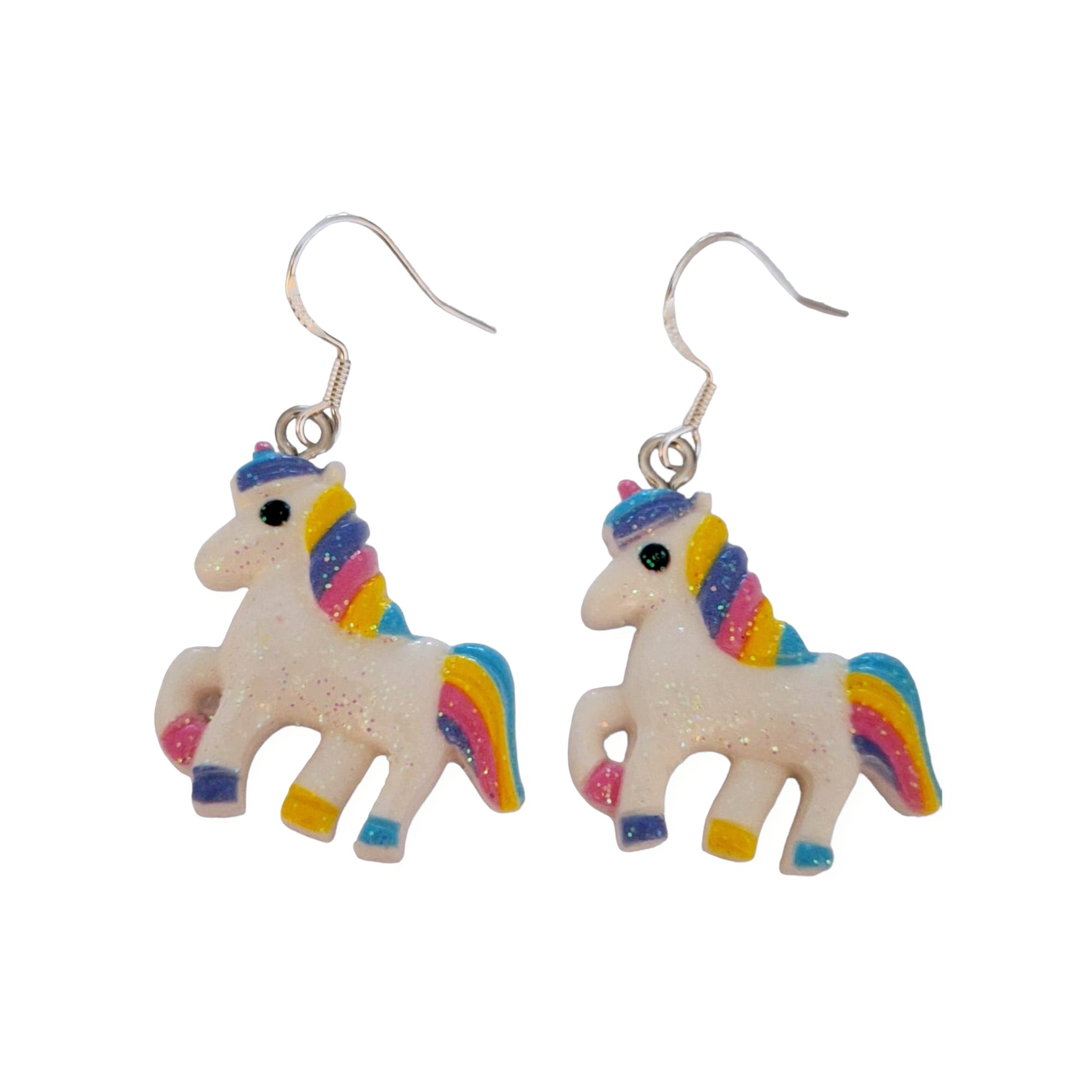 White Unicorn Dangly Earrings - Premium  from Uniquely Holt - Just £4.99! Shop now at Uniquely Holt