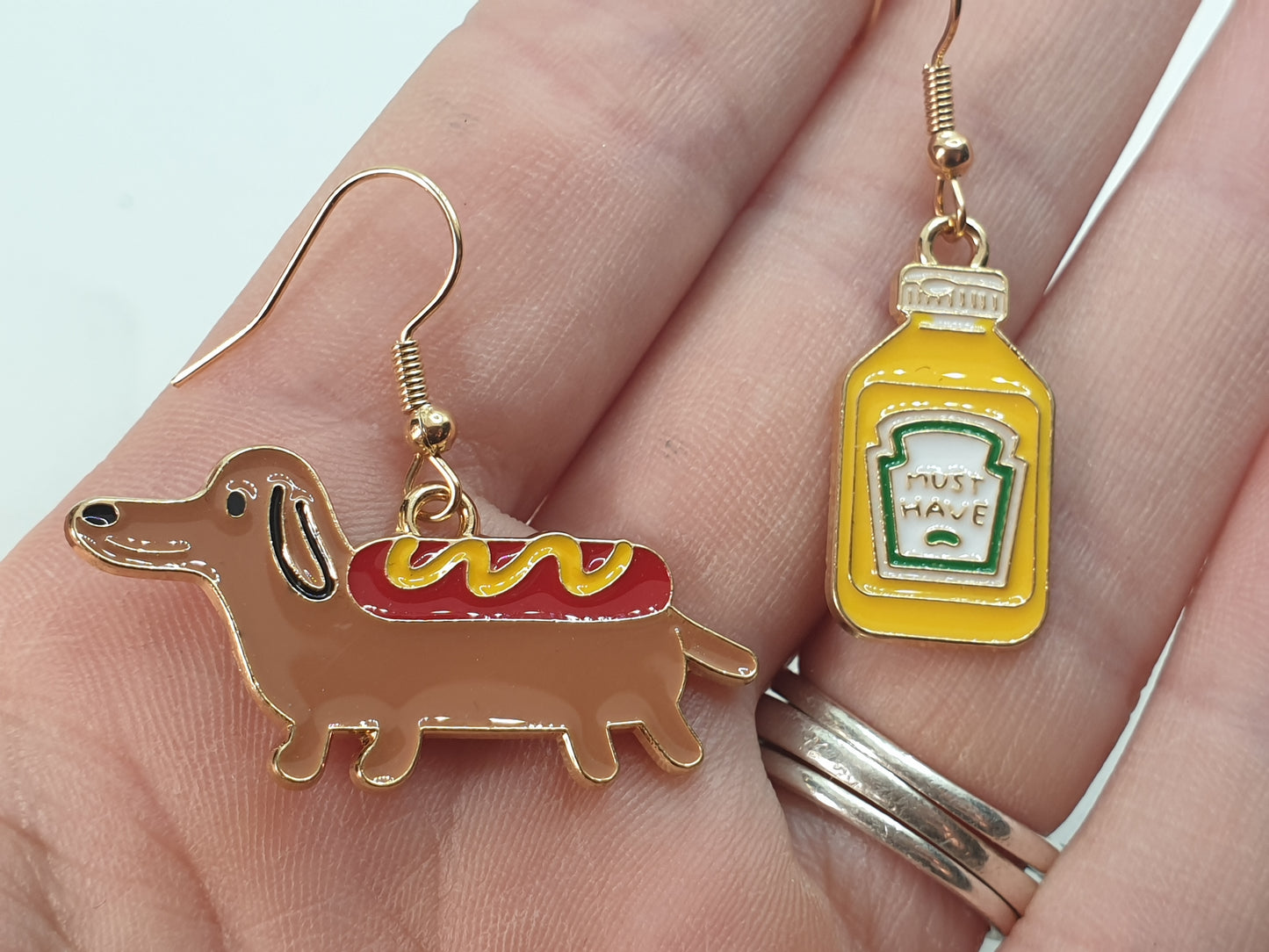 Mismatched Sausage Dog Hot Dog Earrings - Premium  from Uniquely Holt - Just £4.99! Shop now at Uniquely Holt
