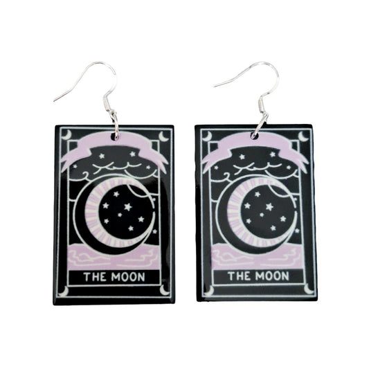 Acrylic Moon Tarot Dangly Earrings - Premium  from Uniquely Holt - Just £4.99! Shop now at Uniquely Holt