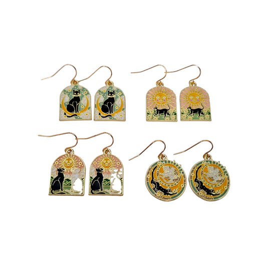 Dangly Cat Earrings - Premium  from Uniquely Holt - Just £4.99! Shop now at Uniquely Holt