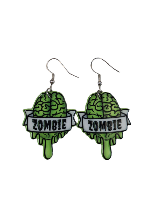 Zombie Brain Earrings - Premium  from Uniquely Holt - Just £4.99! Shop now at Uniquely Holt