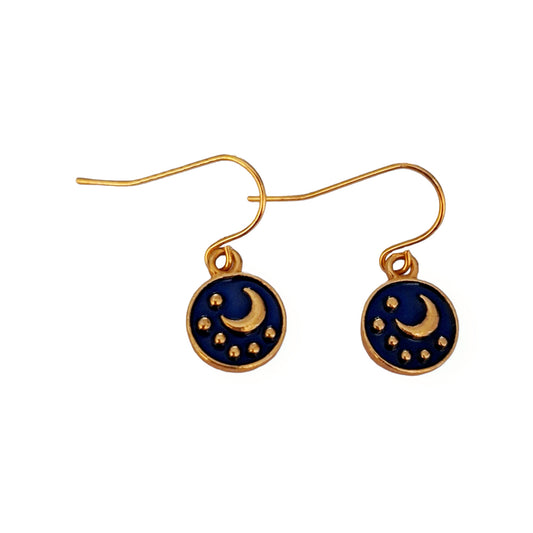 Gold Moon Dangly Earrings - Premium  from Uniquely Holt - Just £4.99! Shop now at Uniquely Holt