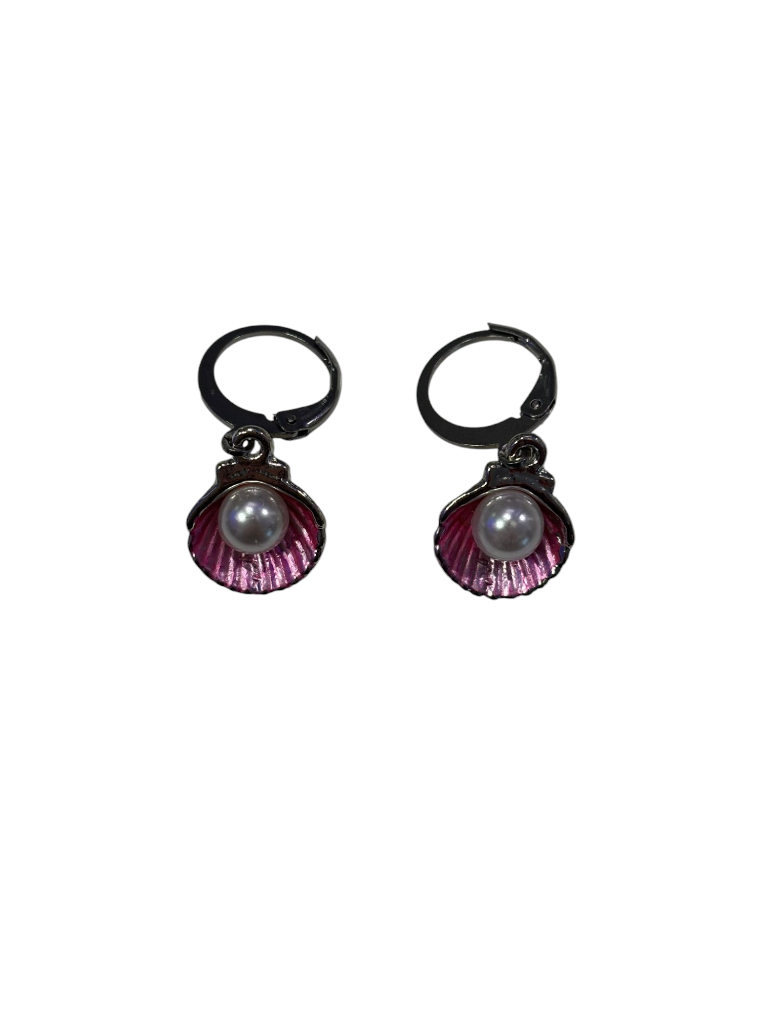 Shell Charm Hoop Earrings Colour Options - Premium  from Uniquely Holt - Just £4.99! Shop now at Uniquely Holt