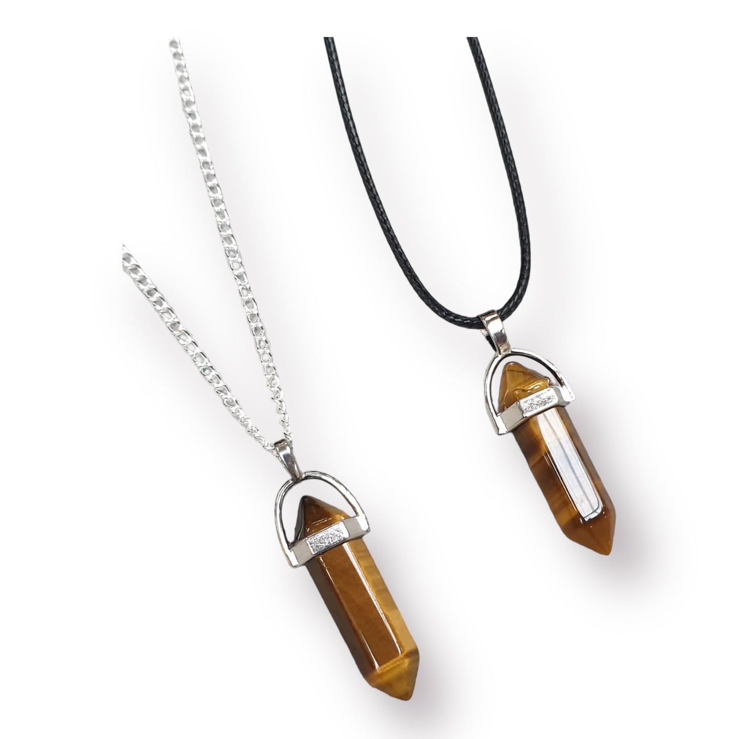 Tigers Eye Pendant Gemstone Necklace Cord Or Chain Option - Premium  from Uniquely Holt - Just £5.99! Shop now at Uniquely Holt