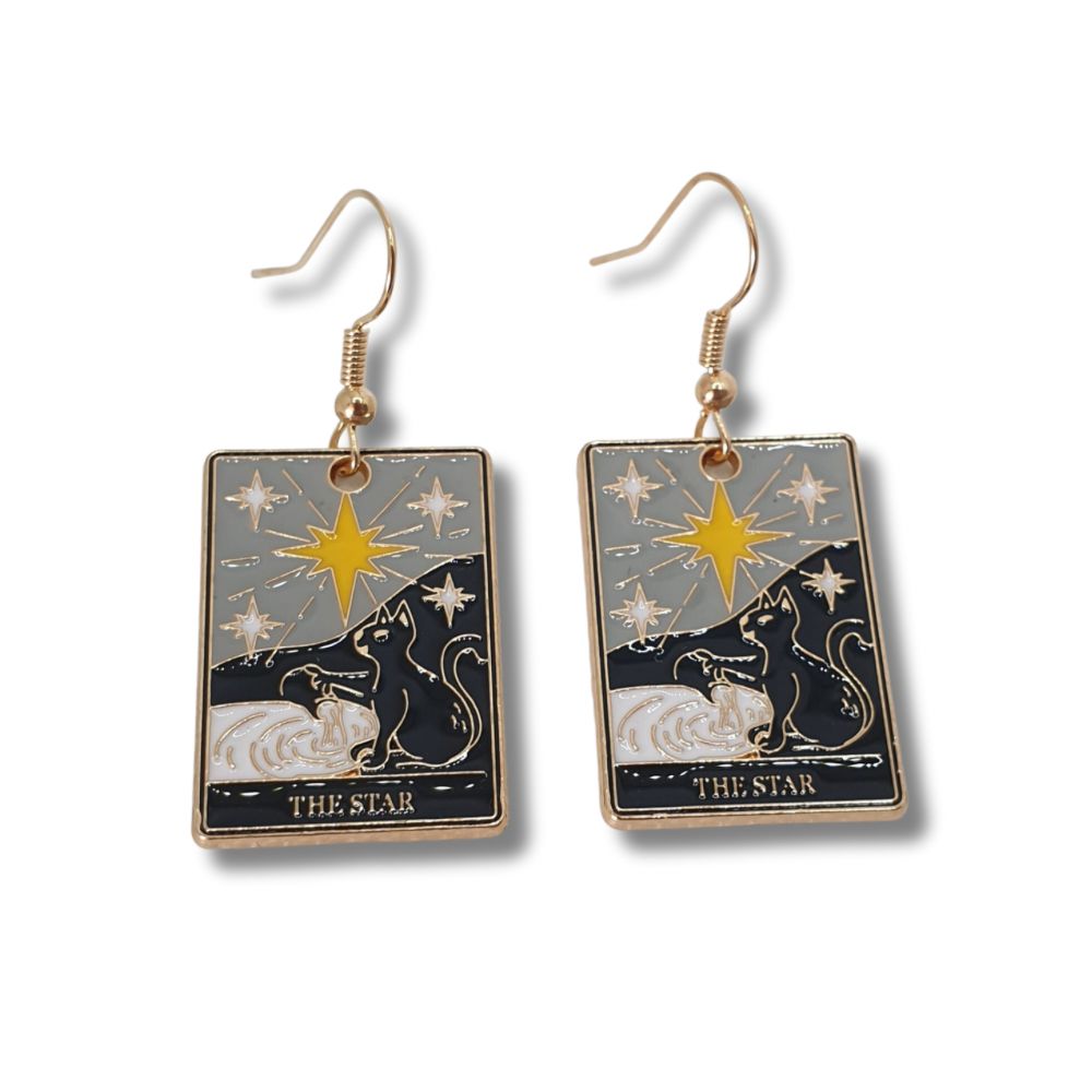The Star Tarot Card Dangly Earrings - Premium  from Uniquely Holt - Just £4.99! Shop now at Uniquely Holt