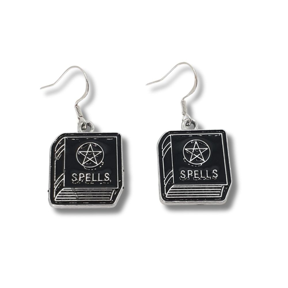 Spell Book Dangly Charm Earrings - Premium  from Uniquely Holt - Just £4.99! Shop now at Uniquely Holt