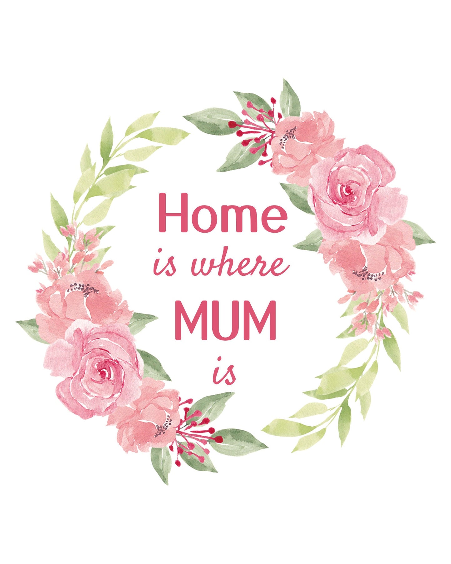 Home is where Mum is A4 Print - Premium  from Etsy - Just £5.99! Shop now at Uniquely Holt