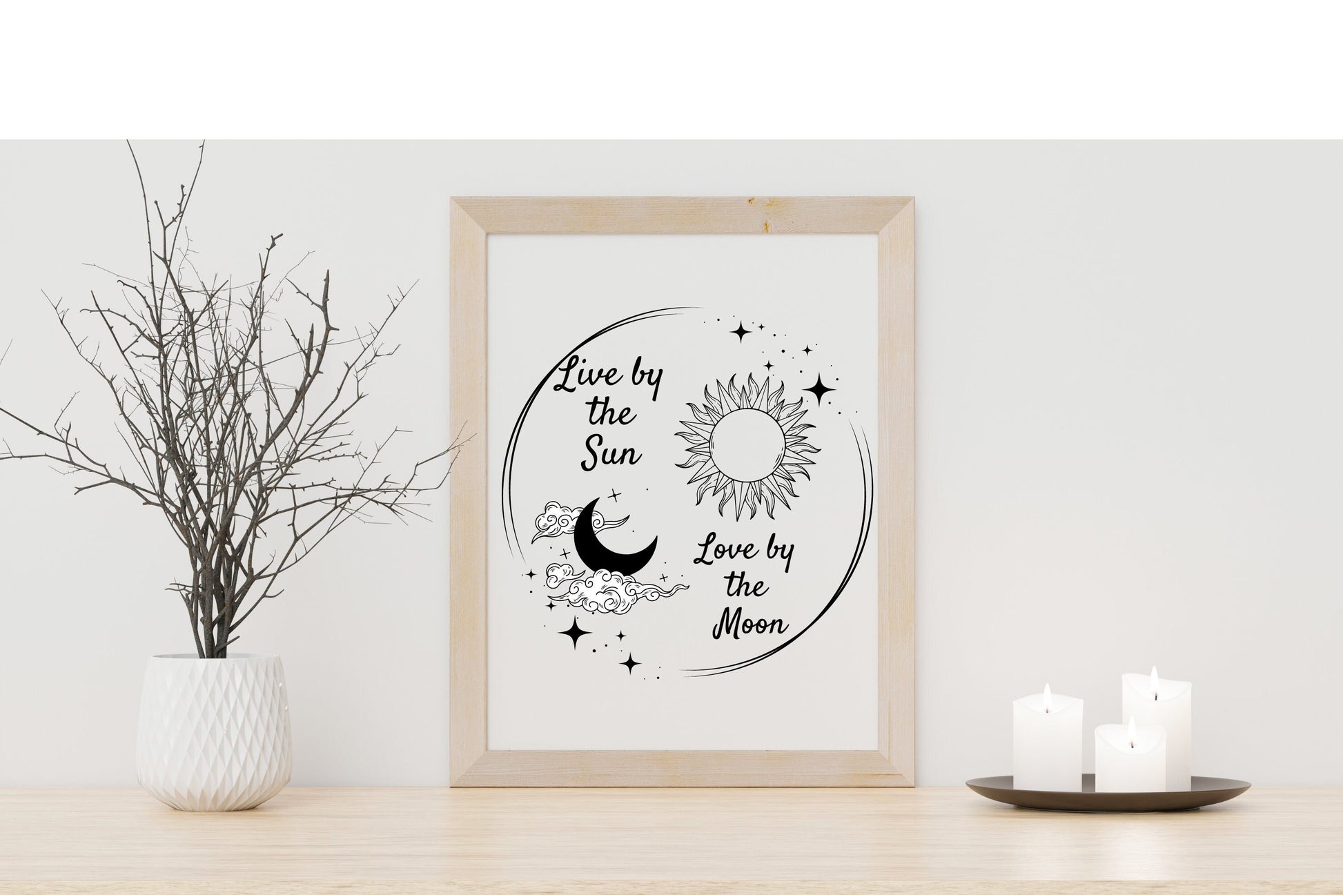 Live by the Sun, Love by the Moon A4 Print - Premium  from Etsy - Just £5.99! Shop now at Uniquely Holt