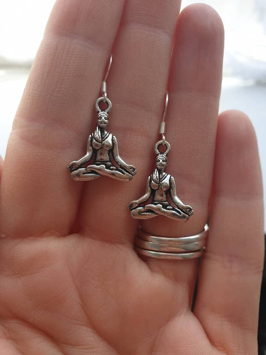 Yoga Lady Dangly Charm Earrings In Gift Bag, Yoga Lover, Gifts For Her - Premium  from Etsy - Just £4.99! Shop now at Uniquely Holt
