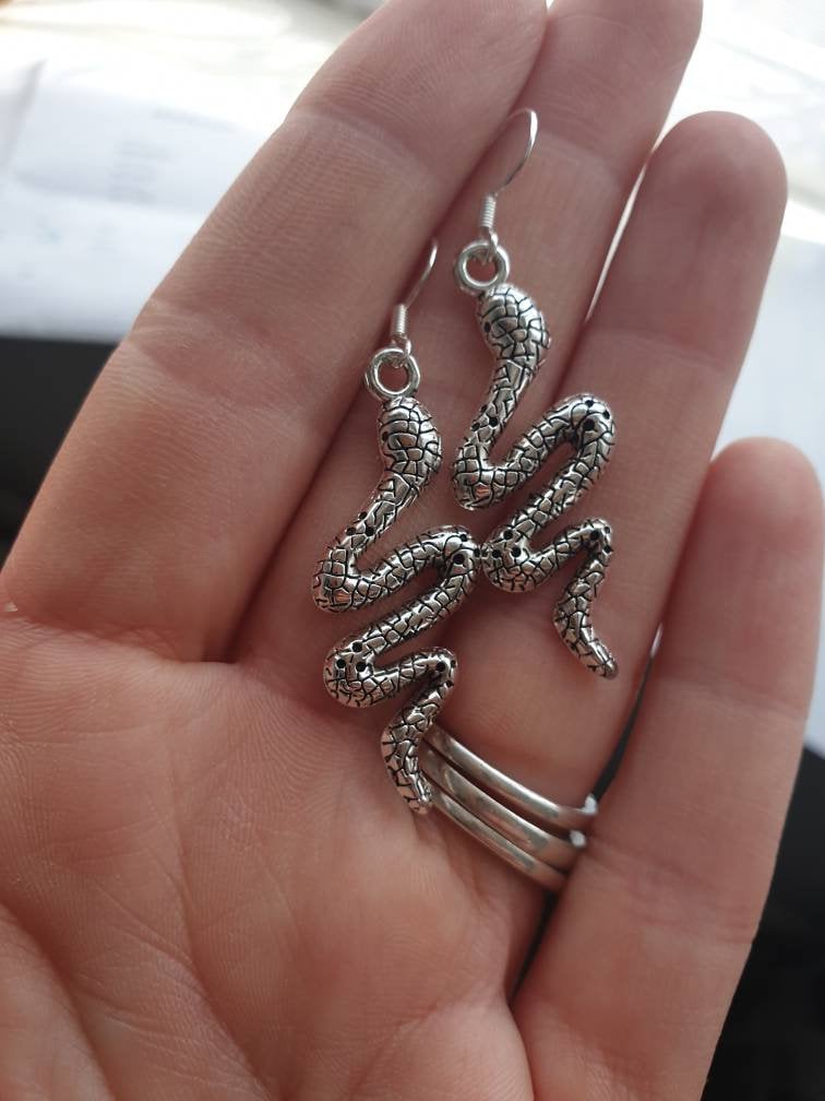 Handmade Snake dangly, charm earrings with gift bag - Premium  from Etsy - Just £5.49! Shop now at Uniquely Holt