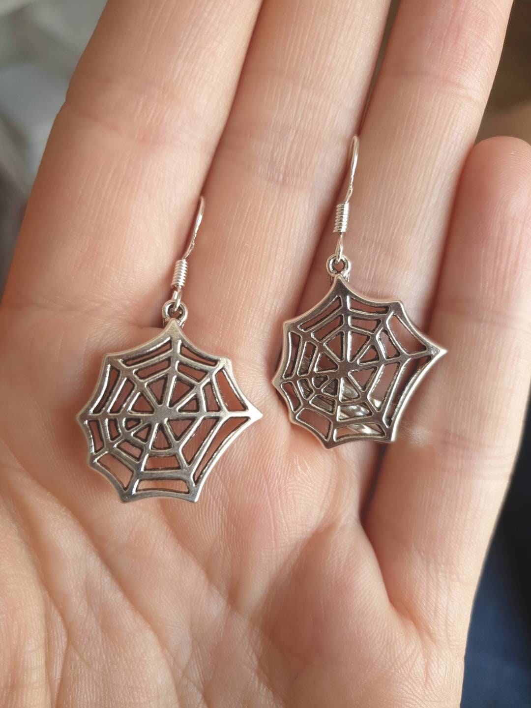 Handmade Cobweb Dangly Charm Earrings In Gift Bag, Halloween Fun, Gifts For Her - Premium  from Etsy - Just £4.99! Shop now at Uniquely Holt