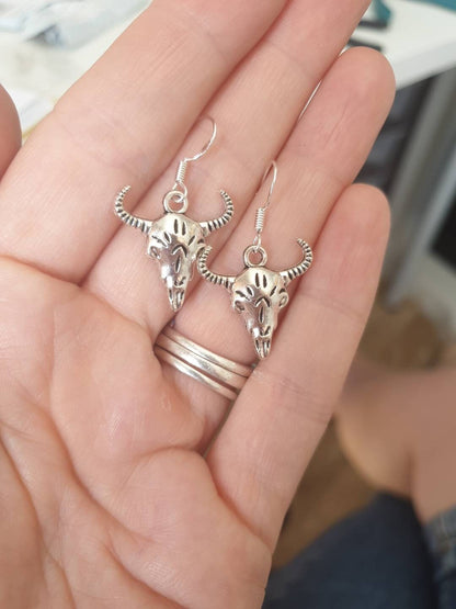 Cattle Skull Dangly Charm Earrings In Gift Bag, Boho, Quirky Gifts - Premium  from Etsy - Just £4.99! Shop now at Uniquely Holt