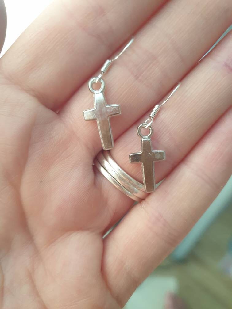 Handmade Cross Dangly Charm Earrings In Gift Bag, Christianity, Faith Gifts - Premium  from Etsy - Just £4.99! Shop now at Uniquely Holt