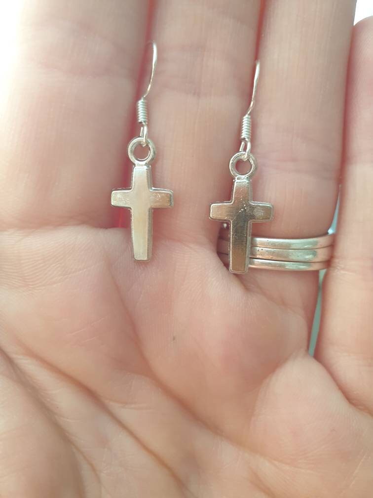 Handmade Cross Dangly Charm Earrings In Gift Bag, Christianity, Faith Gifts - Premium  from Etsy - Just £4.99! Shop now at Uniquely Holt