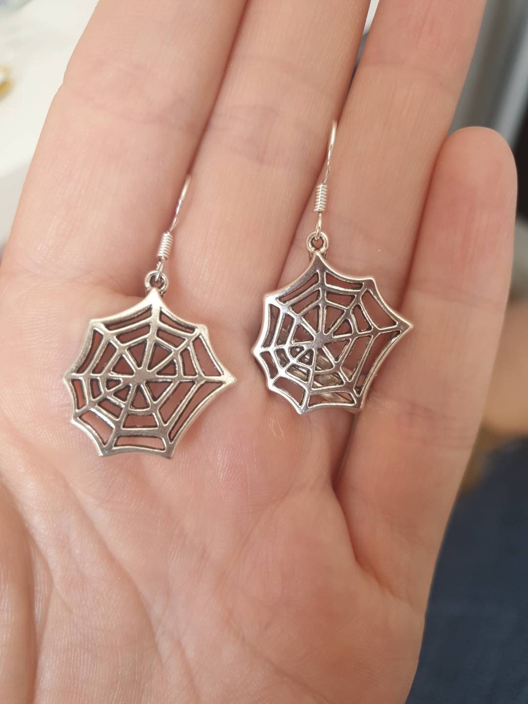 Handmade Cobweb Dangly Charm Earrings In Gift Bag, Halloween Fun, Gifts For Her - Premium  from Etsy - Just £4.99! Shop now at Uniquely Holt