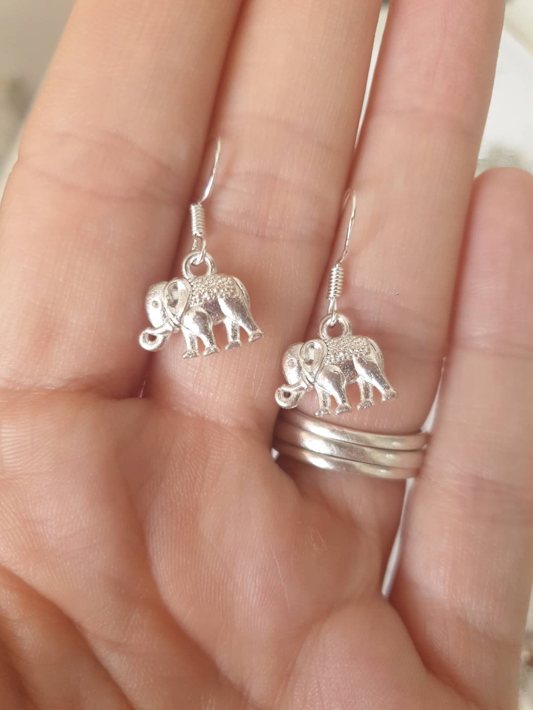 Handmade Elephant Dangly Charm Earrings In Gift Bag, Elephant Lover, Gifts For Her - Premium  from Etsy - Just £4.99! Shop now at Uniquely Holt