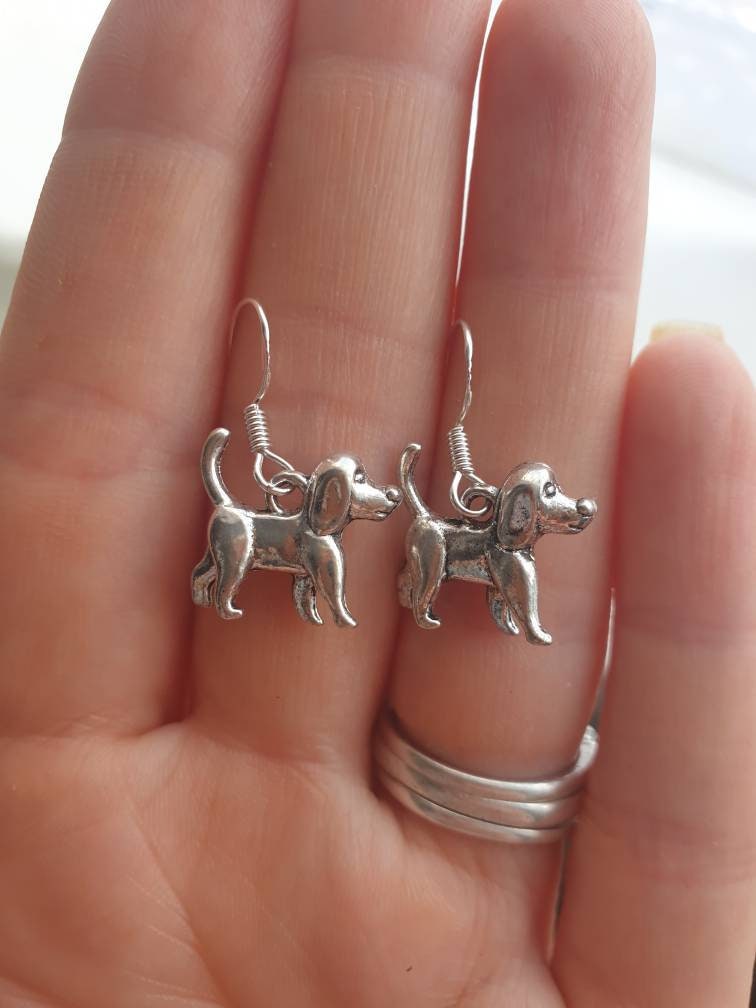 Handmade Dog Dangly Charm Earrings In Gift Bag, Dog Lover, Gifts For Her - Premium  from Etsy - Just £4.99! Shop now at Uniquely Holt