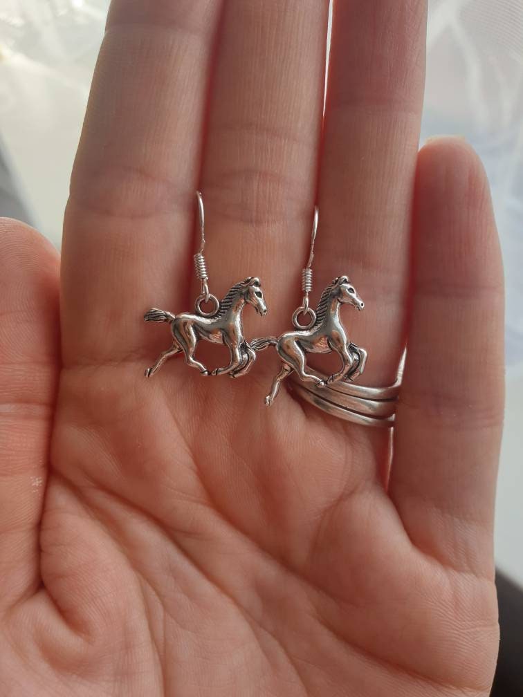 Handmade Horse Dangly Charm Earrings In Gift Bag, Horse Lover Gifts, Gifts For Her - Premium  from Etsy - Just £4.99! Shop now at Uniquely Holt