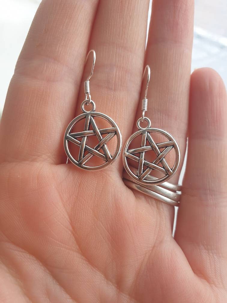Handmade Pentagram Dangly Charm Earrings In Gift Bag - Premium  from Etsy - Just £4.99! Shop now at Uniquely Holt