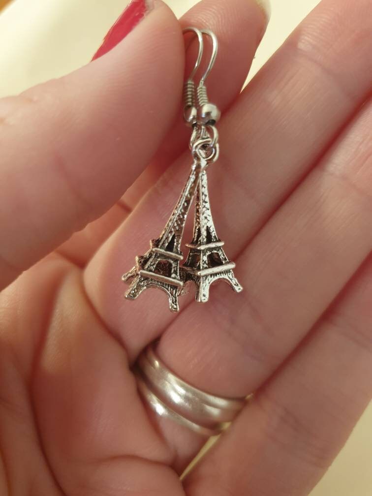 Handmade Eiffel Tower Dangly Charm Earrings In Gift Bag, Paris, France, Stocking Filler, Traveller Gifts - Premium  from Etsy - Just £4.99! Shop now at Uniquely Holt