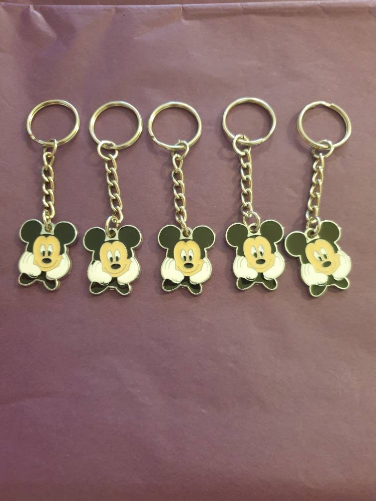 Set of 5 Mickey Mouse Inspired Keyrings, Stocking Or Party Bag Filler, Enamel Charms, Gifts For Her, Mickey Mouse Lover, Gift Options - Premium  from Etsy - Just £5.99! Shop now at Uniquely Holt
