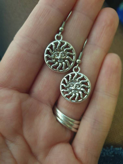 Sun Dangly Charm Earrings In Gift Bag, Retro Gifts, Sun Lover, Celestial Gifts, Stocking Filler - Premium  from Etsy - Just £4.99! Shop now at Uniquely Holt
