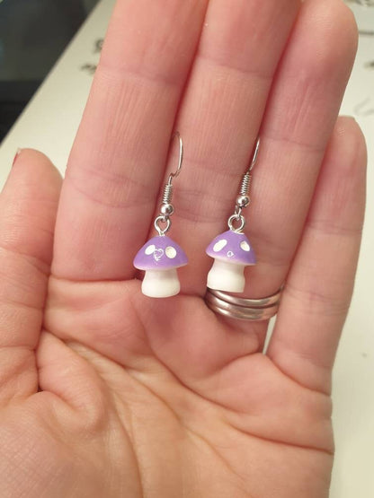 Mushroom Dangly Charm Earrings In Gift Bag, Novelty Earrings, Fun Jewellery, Gifts For Her - Premium  from Etsy - Just £4.99! Shop now at Uniquely Holt