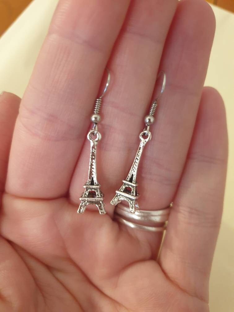 Handmade Eiffel Tower Dangly Charm Earrings In Gift Bag, Paris, France, Stocking Filler, Traveller Gifts - Premium  from Etsy - Just £4.99! Shop now at Uniquely Holt