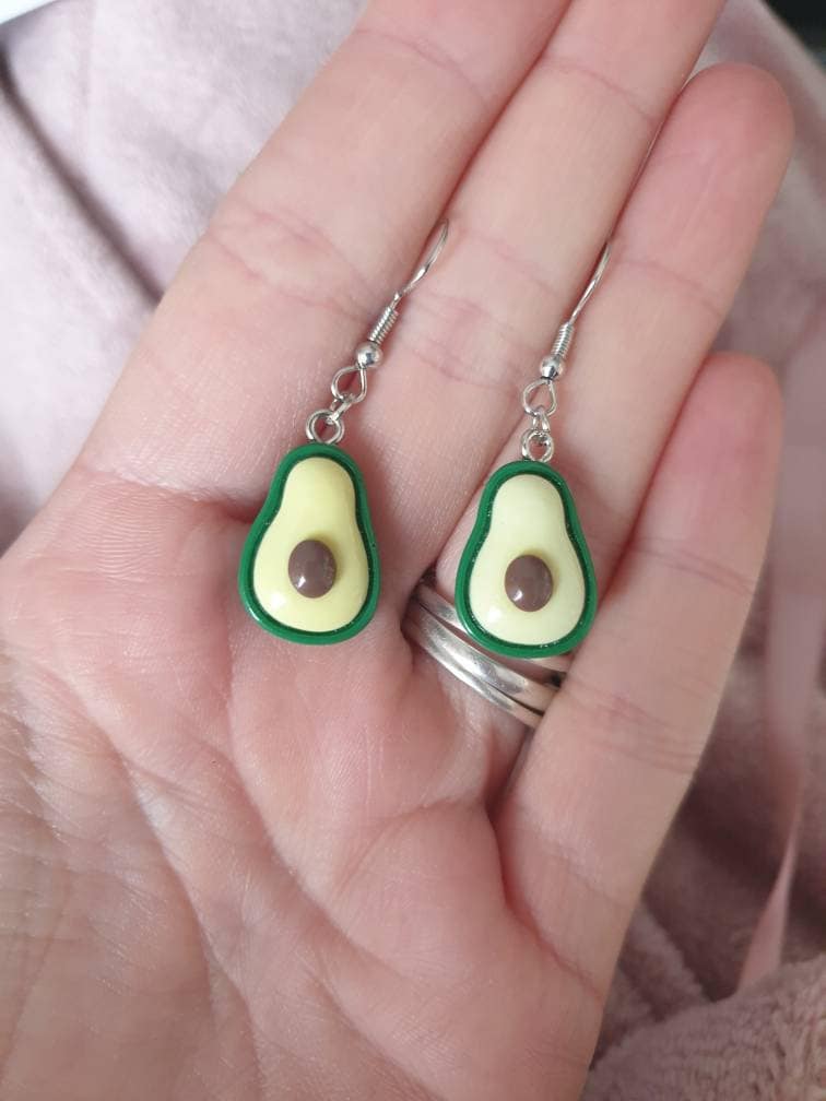 Handmade Acrylic Avocado Charm Earrings, Gifts For Her, Green Earrings, Fun Jewellery - Premium  from Etsy - Just £4.99! Shop now at Uniquely Holt