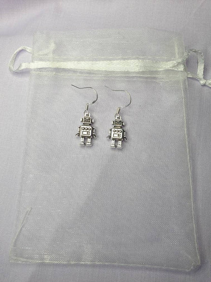 Robot Charm Dangly, Charm Earrings In Gift Bag, Stocking Filler, For Her - Premium  from Etsy - Just £4.99! Shop now at Uniquely Holt