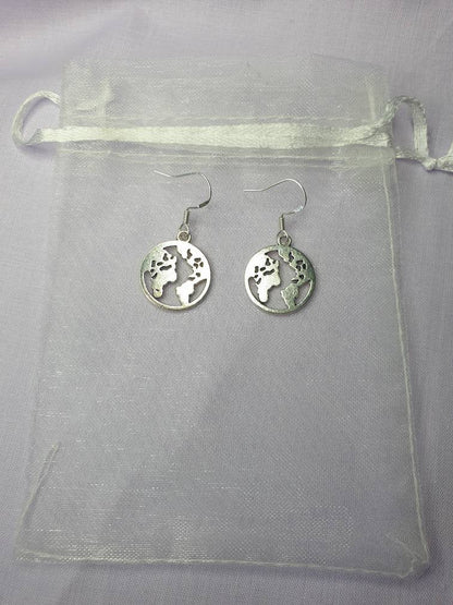 World Earth Planet Charm Dangly, Charm Earrings In Gift Bag, Stocking Filler, For Her - Premium  from Etsy - Just £4.99! Shop now at Uniquely Holt